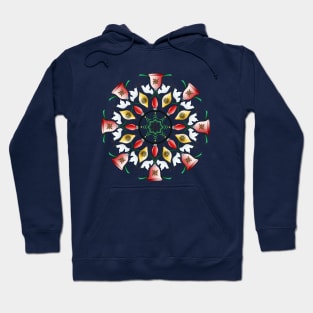 Christmas Ornament Mandala Red Green Yellow Hoodie